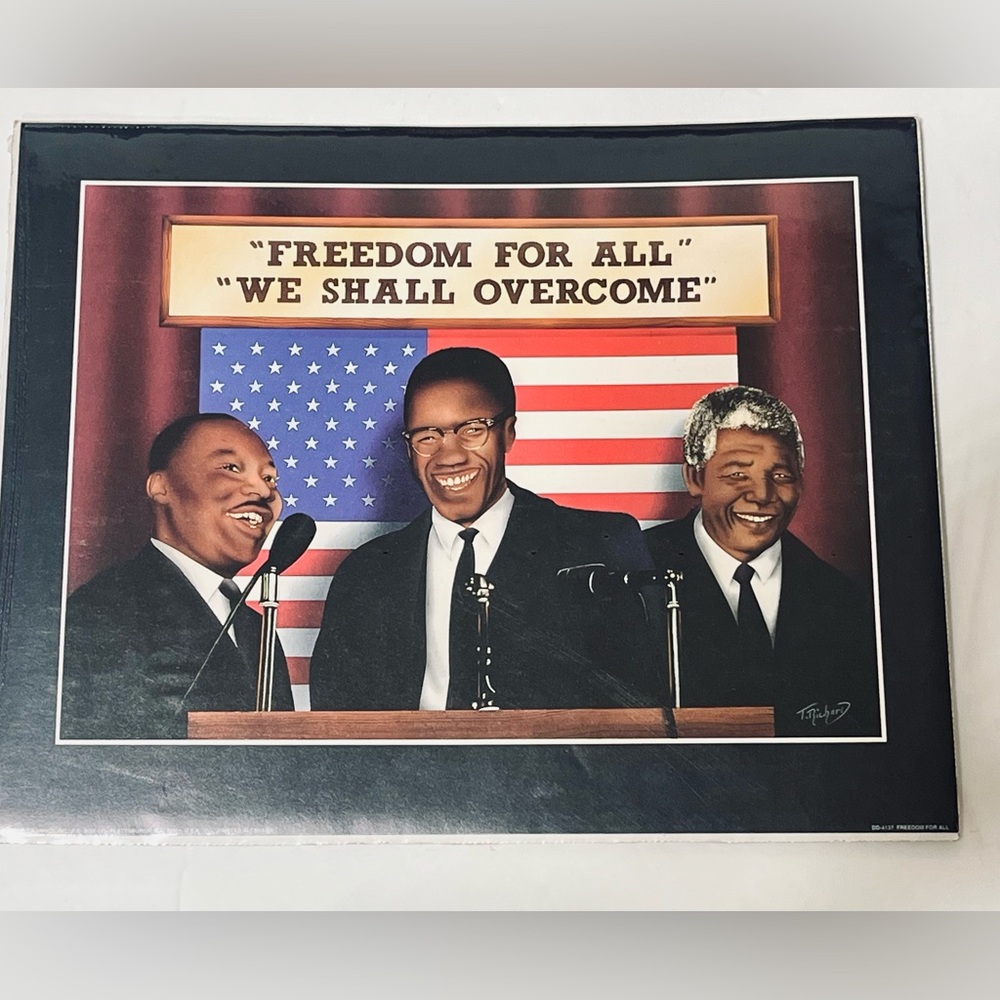 "Freedom for all” “We shall overcome" 8X10 Print Copy  New In Plastic Wrap